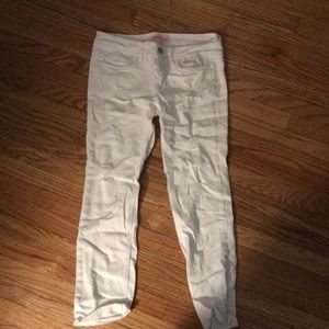 White Slightly Distressed Jeans